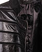 Шкіряна куртка VK чорна зі вставками із замші (Арт. LAN201), фото 3