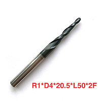 Фреза конусна для ЧПК R1*D4*20,5*50L*2F