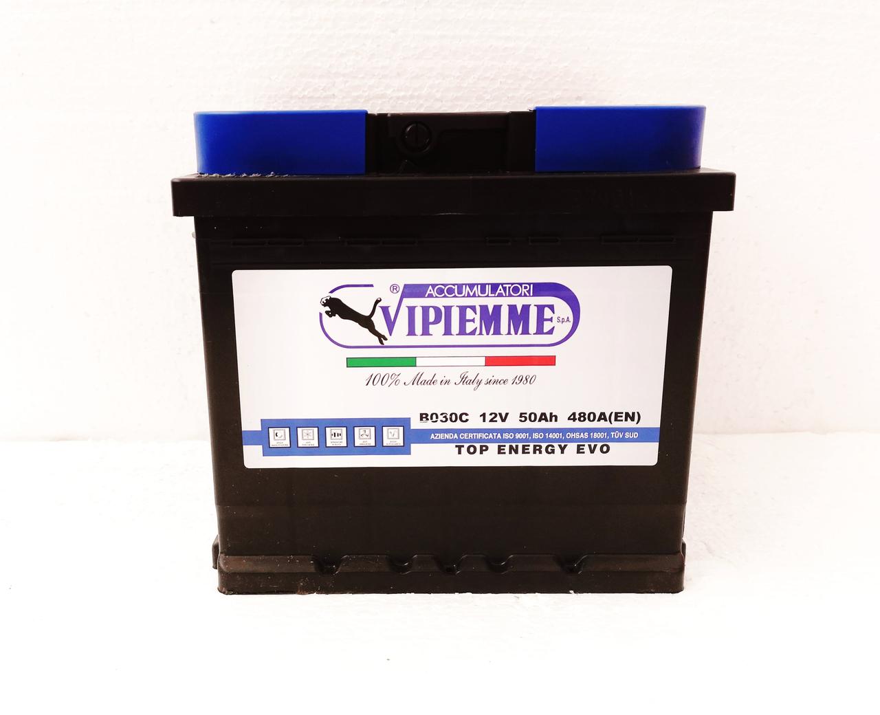 Акумулятор автомобільний Vipiemme 50 Ah (R+) (480A)