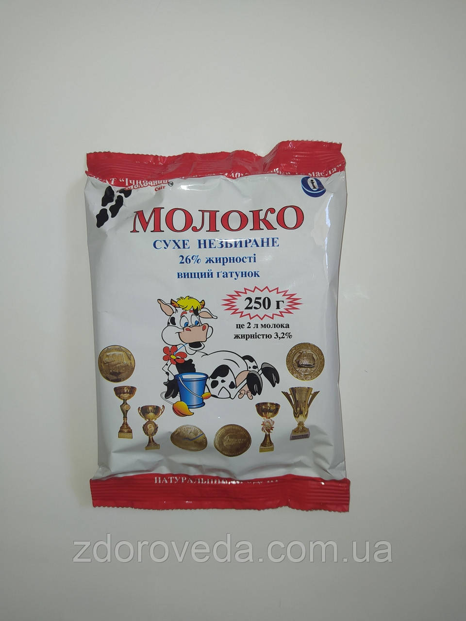 Молоко сухе незбиране натуральне 26 %, вищий гатунок, 250 грам, Ічня