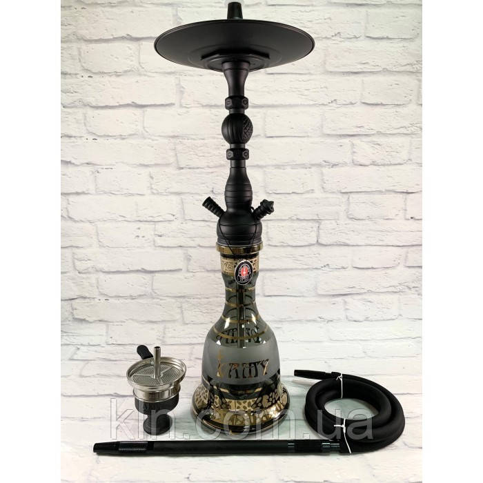 Кальян Amy Deluxe 088.01 BK-BK-GD Little Kura (золота колба, чорна шахта)