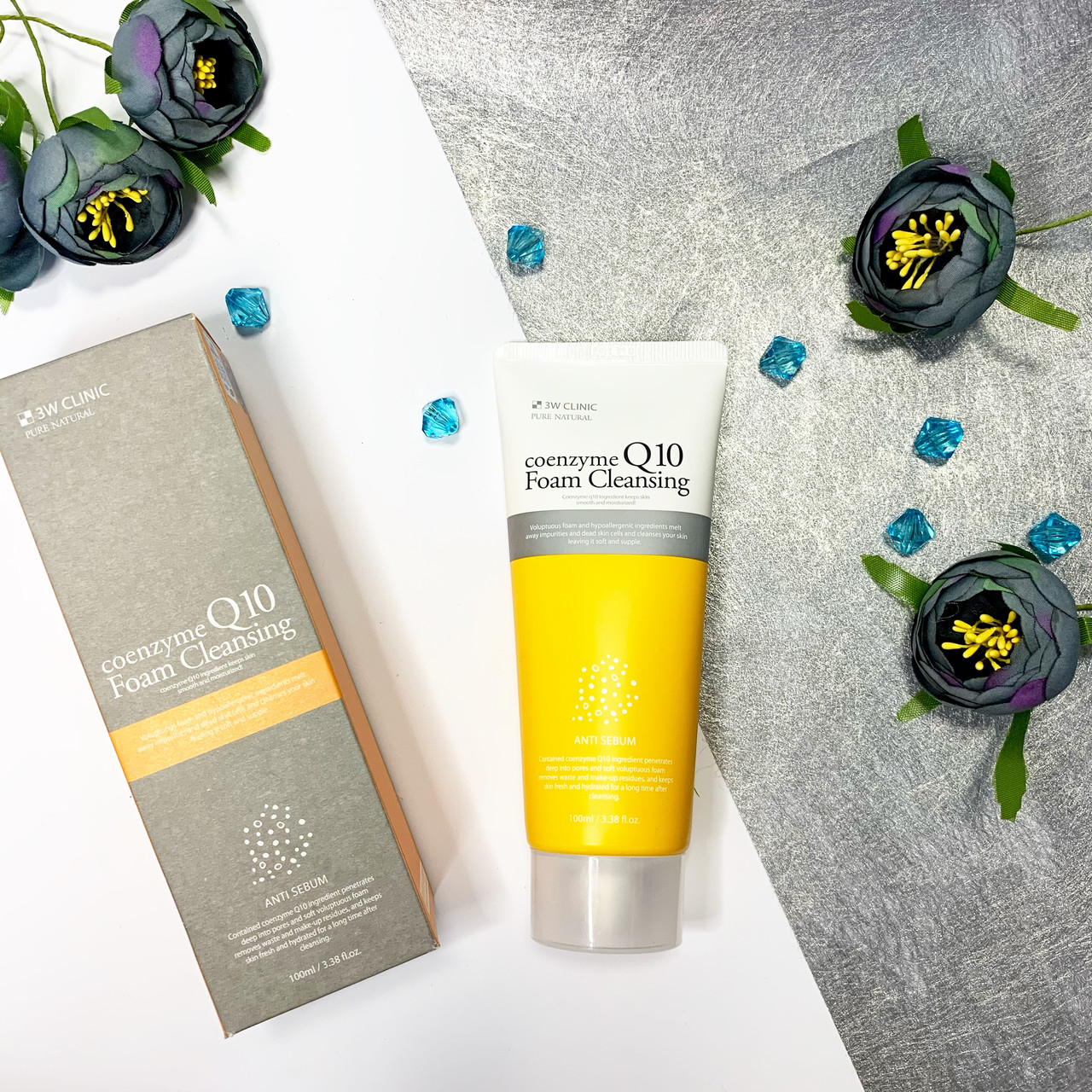 Пінка для вмивання КОЕНЗИМ Q10 3W CLINIC Coenzyme Q10 Foam Cleansing, фото 1