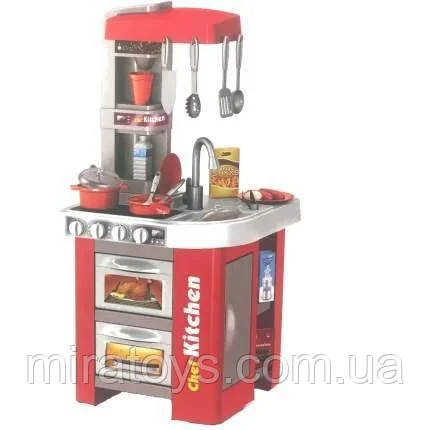 Дитяча кухня з водою Chef Kitchen 49 предметів (світло,звук) 922-48A, висота 72 см (червона)