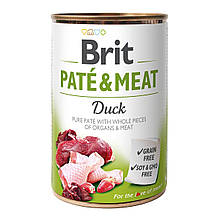 Корм вологий для собак Brit Pate & Meat Duck 400 г (курка і качка)