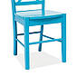 Дерев'яний стілець без оббивки Signal CD-56 для кухні блакитного кольору Польща, фото 2