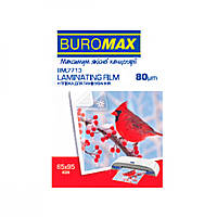 Пленка для ламинирования (глянец, ПЭТ 100 шт. 65*95мм, 80мкм) Buromax, BM.7713 65355