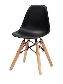 Дитячий стілець Kids Nik Eames DSW чорний 04, дизайн Charles&Ray Eames