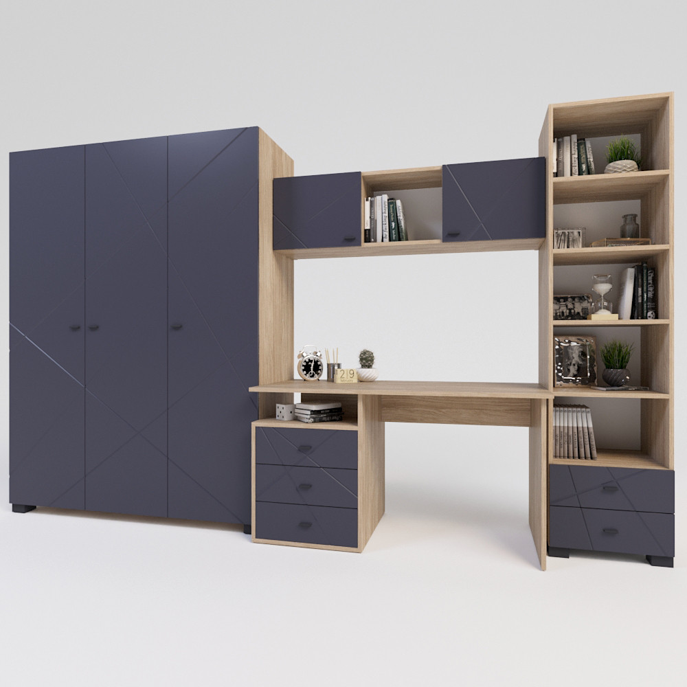 Комплект підліткових меблів Х-Скаут-19 графіт мат, фото 1