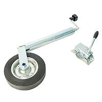 Опорное колесо для прицепа 150 кг KNOTT (Autoflex) (стальной диск) с хомутом KNOTT (Autoflex) 200 кг 48 мм