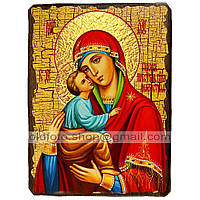 Акафистная икона Божией Матери ,икона на дереве 130х170 мм