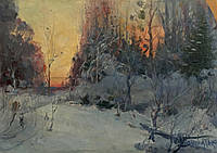 Картина Коновалюк Ф. З. Зима в лесу