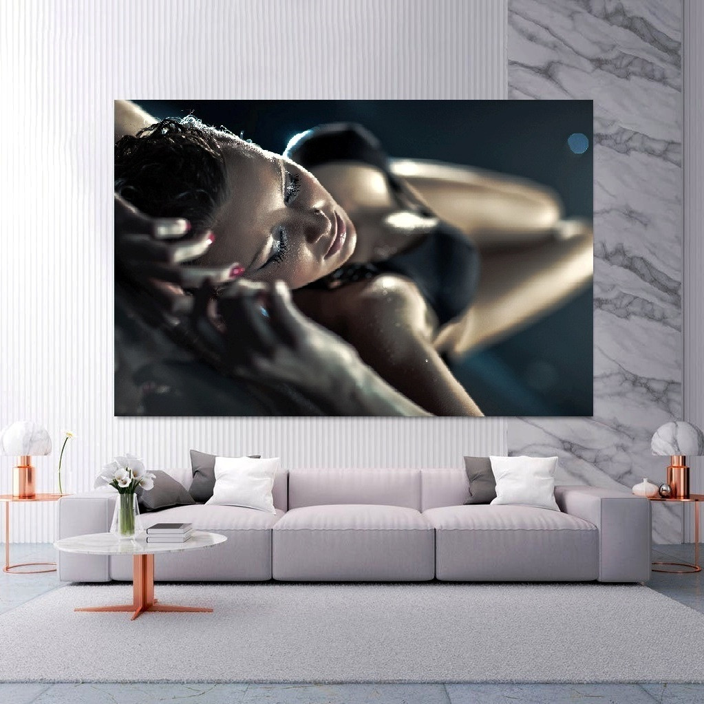 Скляне панно — Дівчина в купальнику — Фотомодель, фото 1