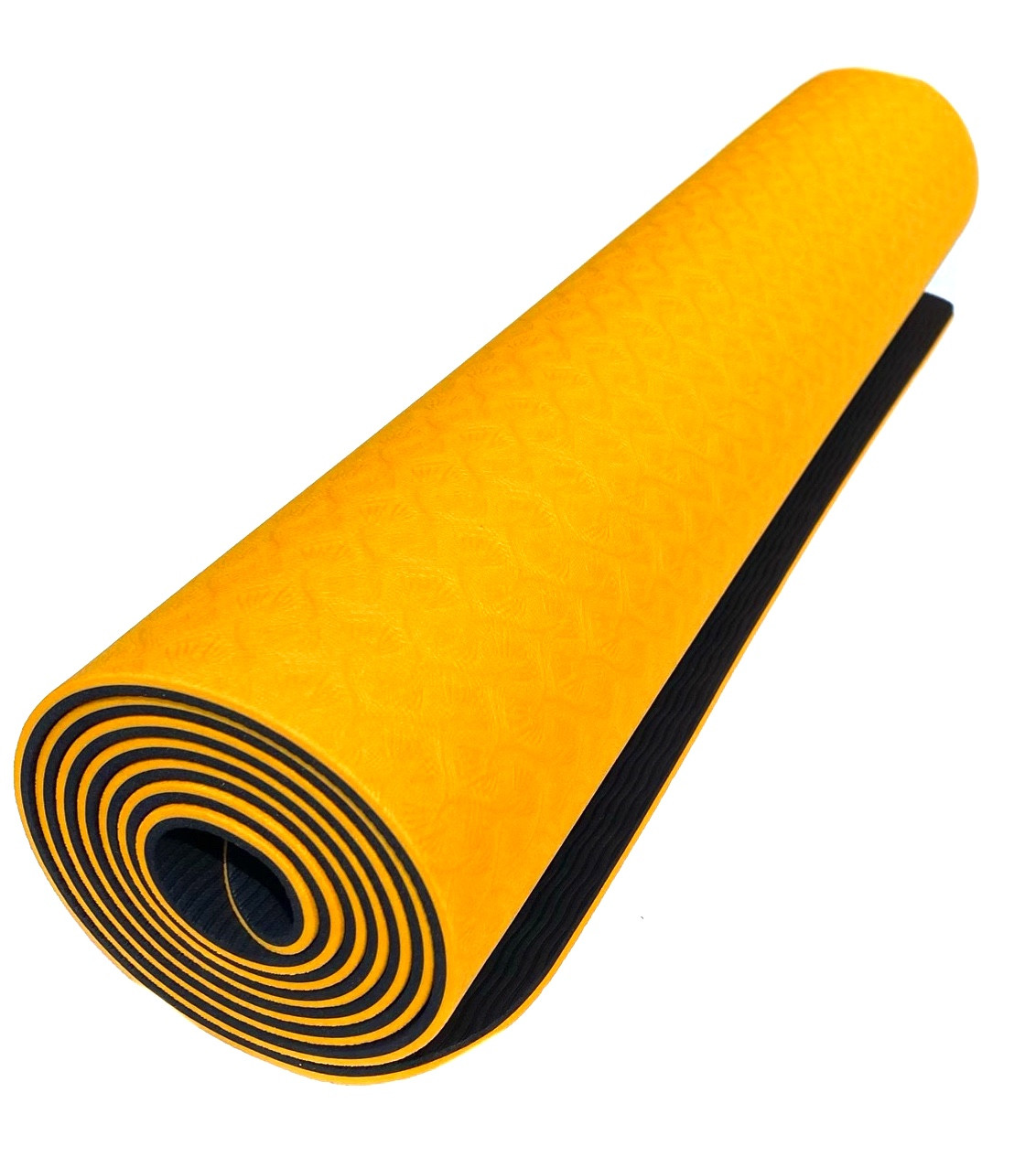 Килимок для йоги 1830×610×6мм, двошаровий, помаранчевий