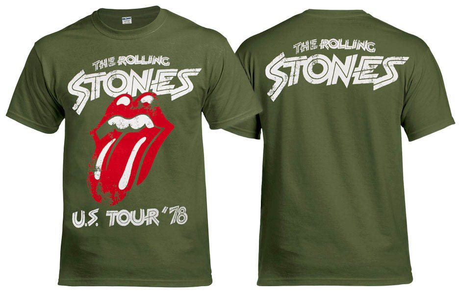 Футболка ROLLING STONES US Tour 78 оливкова