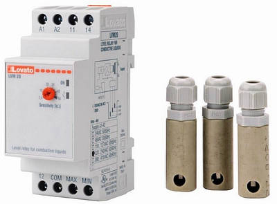 Електронний автоматичний контролер рівня води Lovato LVM20 (на 3 датчика) на DIN рейку