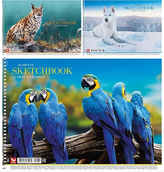 Альбом для малюв. на пруж. 30/120 A4 картон №PB-SC-030-287/Школярик/(9)(63)