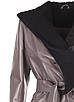 Сіра шкіряна куртка коротка жіноча 46 розміру (Арт. PATR231), фото 7