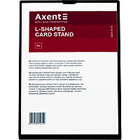 Табличка інформаційна L-подібна "Axent" A5 №6251-01-А чорна