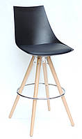 Барный стул Klim Bar 75 черный 04 на деревянных ножках