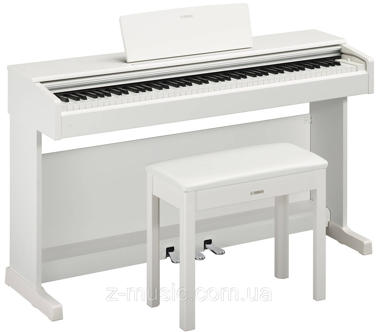 Клавинова(цифрове піаніно YAMAHA ARIUS YDP-144 (White) (стійка, фірмова банкетка, мережевий адаптер)