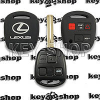 Чохол (силіконовий) авто ключа LEXUS (Лексус) (чорний) 2 + 1 кнопки
