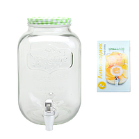 Диспенсер для лимонаду 4л з кольоровою кришкою