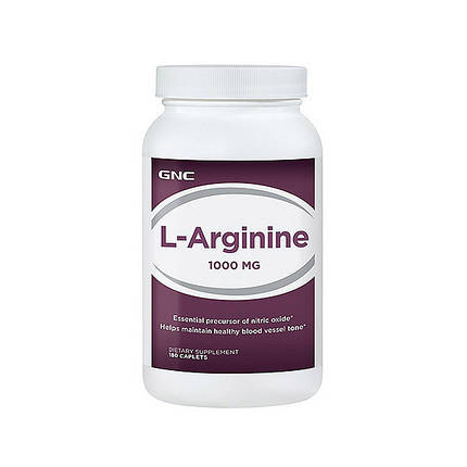Аргінін GNC L-Arginine 1000 180 кап, фото 1
