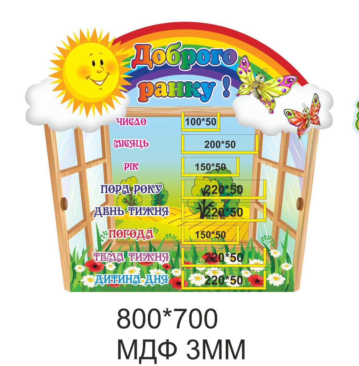 Стенд для початкових класів "Доброго ранку", фото 1