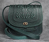 Жіноча шкіряна сумка "Дубок" ручної роботи, велика сумка з натуральної шкіри, фото 3