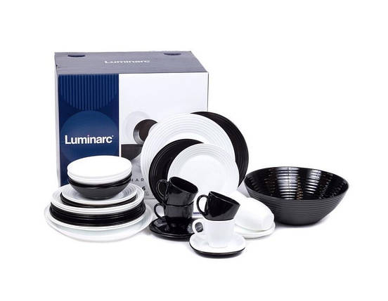 Столовий сервіз Luminarc HARENA Black&White 38 предметів P9626, фото 1