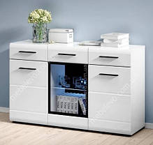 Комод Вушер 1w2d2s 935х1500х450мм білий глянець Гербор, фото 4