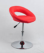 Стілець поворотний на металевій ніжці Holy CH-BASE еко шкіра , червоний 1007