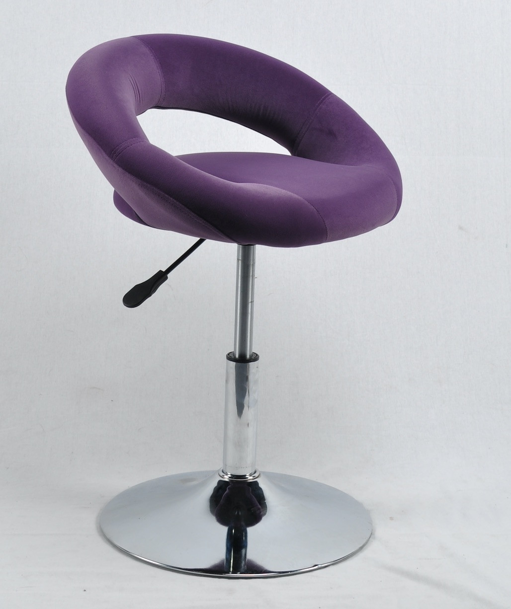 Стілець поворотний на металевій ніжці Holy CH-BASE оксамит , пурпурний 1013