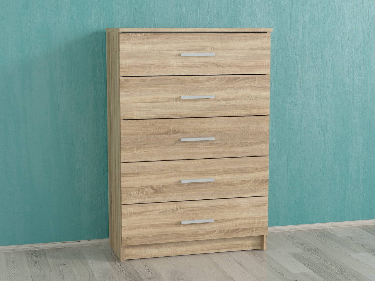 Комод на 5 ящиків Forte Hans 710x1060x350 Дуб Сонома