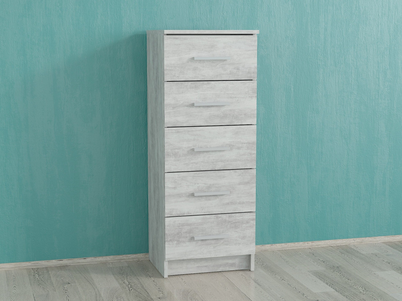 Комод на 5 ящиків Forte Leif 410x1060x350 Бетон, фото 1