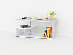 Стіл журнальний Forte Martin Ш 910 / 410 / Р 526 Бетон - Білий