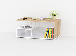 Стіл журнальний Forte Martin Ш 910 / 410 / Р 526 Дуб сонома - Білий