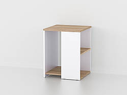 Стіл журнальний Forte Lukas Ш 398 / В 513 / Р 398 Дуб сонома - Білий