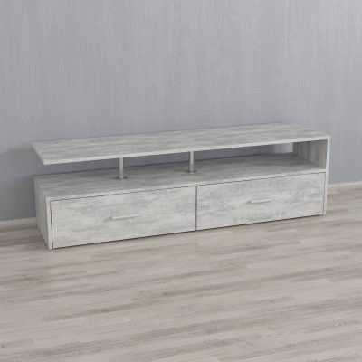 Тумбочка під ТВ Forte Adela Ш 1400 / 416 / Р 350 Бетон