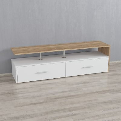 Тумбочка під ТВ Forte Adela Ш 1400 / 416 / Р 350 Дуб сонома - Білий