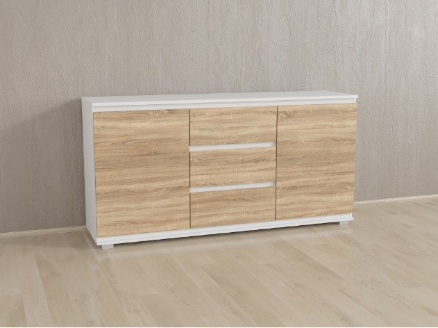 Комод Forte Mikkel Ш 1502 / В 759 / Р 390 Білий-Дуб сонома