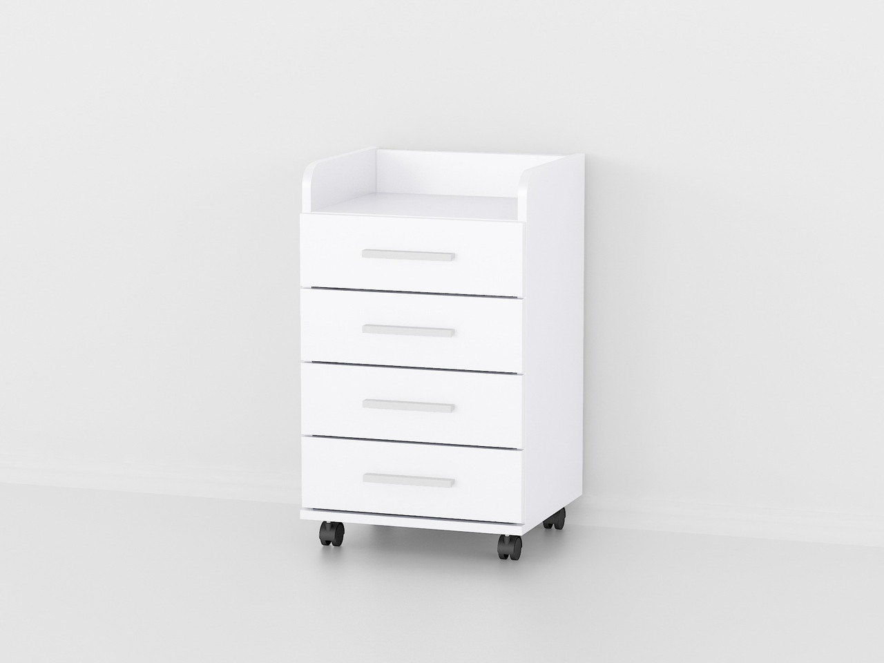 Тумбочка на коліщатах Forte Vilda 664x400x356 Білий