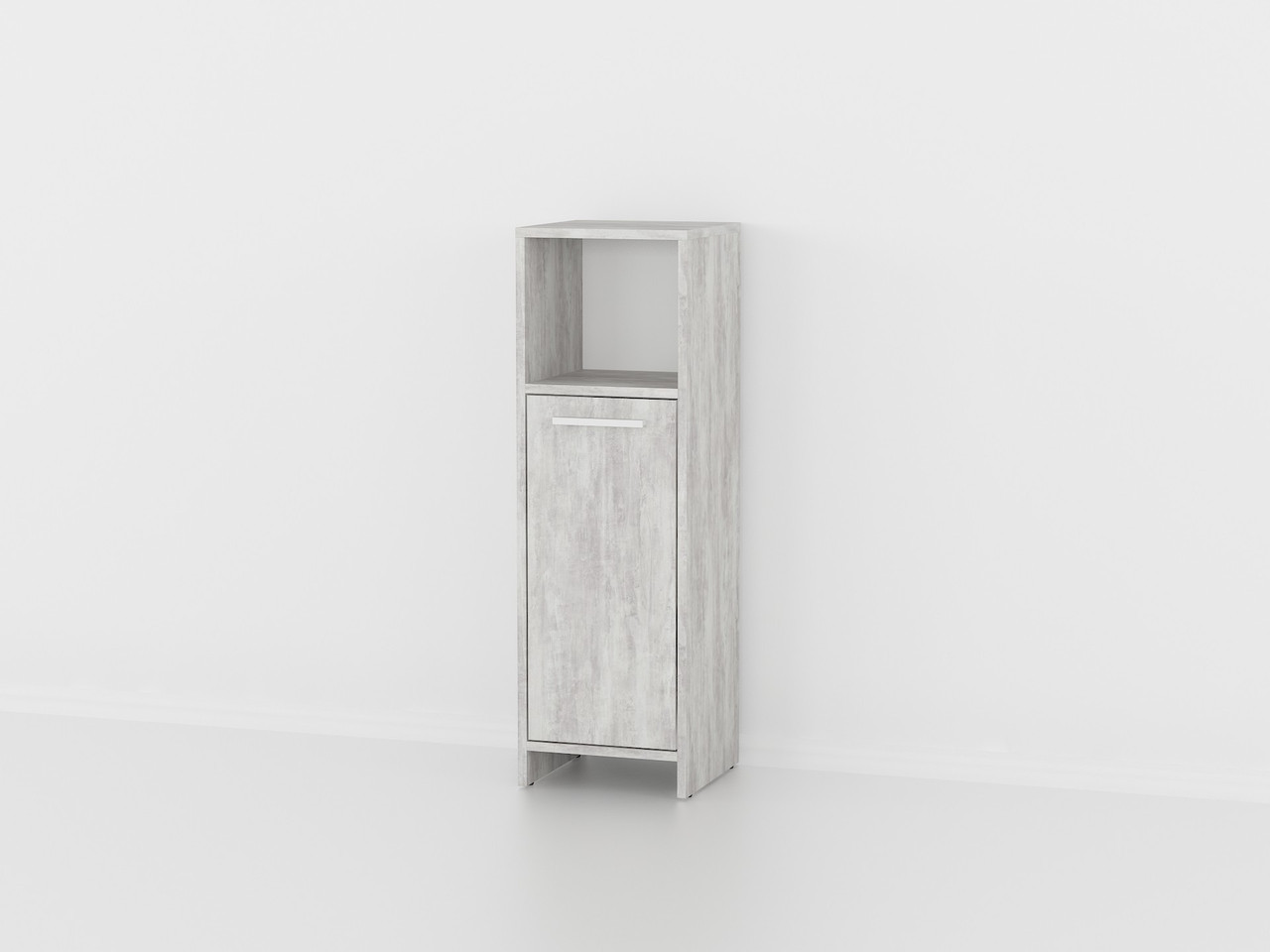 Пенал з полицями і дверцятами Forte Wilmer 950x300x300 Бетон