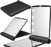 Дзеркало для макіяжу портативне з підсвіткою 8 Led