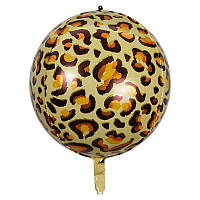 Фольгированный шар с рисунком леопард 4 D сфера