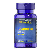 Л-карнітин Puritan's Pride L-Carnitine 500 mg 60 таб Жироспалювач хіт продажів, фото 2