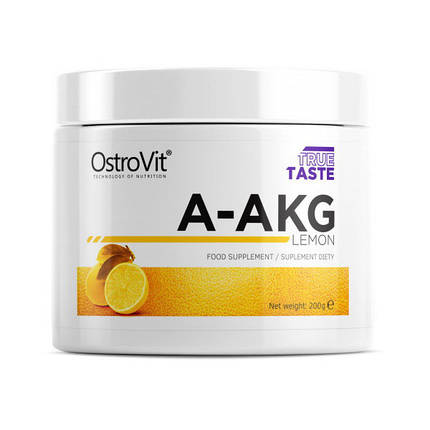 Аргінін амінокислота OstroVit A-AKG 200 г Лимон, фото 3