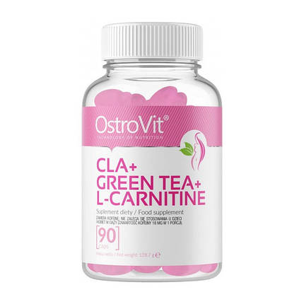 Жироспалювач OstroVit CLA Green Tea L-Carnitine 90 капс, фото 2