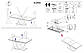Білий скляний стіл розкладний Alaras III 160-220х90см у вітальню на одній ніжці Польща, фото 10