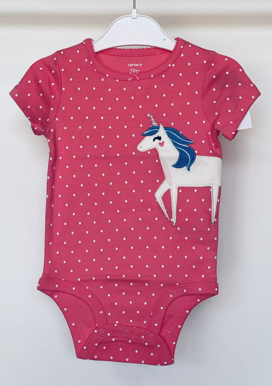 Бодік для дівчинки Carters 118I085 12 міс 72-78 см Рожевий
